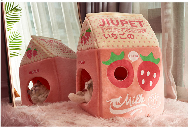 Strawberry Box Warm Cat Bed