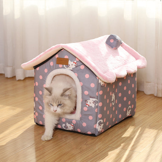 Cat House Nest Removable And Washable  Pet Nest